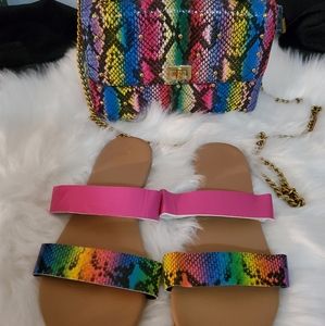 2pc set purse and size 9 sandals